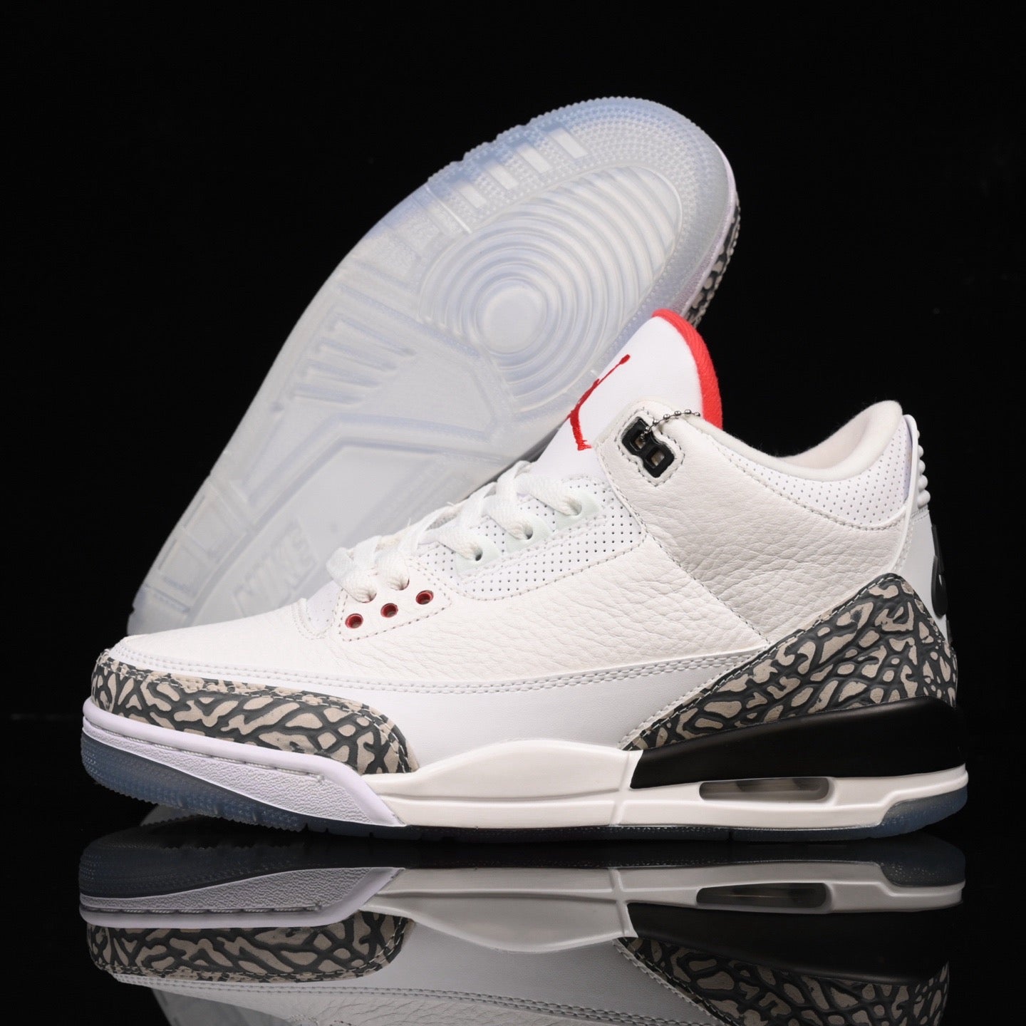 AIR JORDAN 3 RETRO FREE THROW LINE WHITE CEMENT WHITE/BLACK