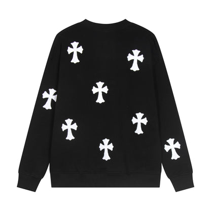 CHROME HEARTS WOOL WHITE CROSS SWEATSHIRT BLACK
