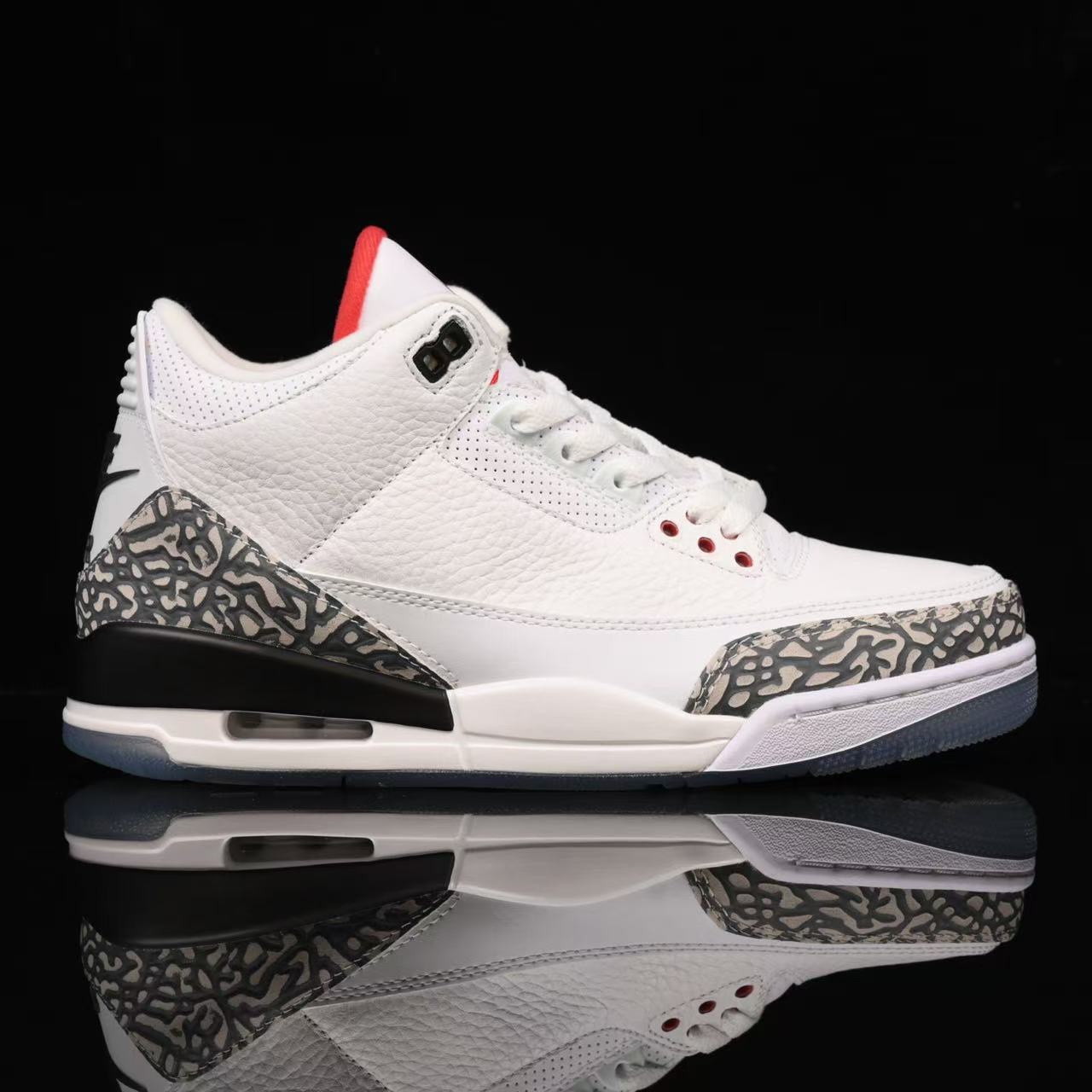 AIR JORDAN 3 RETRO FREE THROW LINE WHITE CEMENT WHITE/BLACK