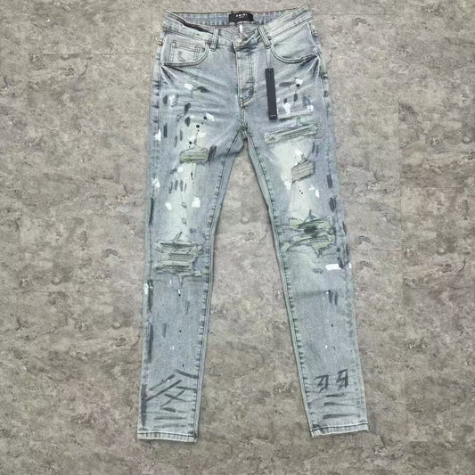AMIRI MX1 PAINTER JEANS BLUE