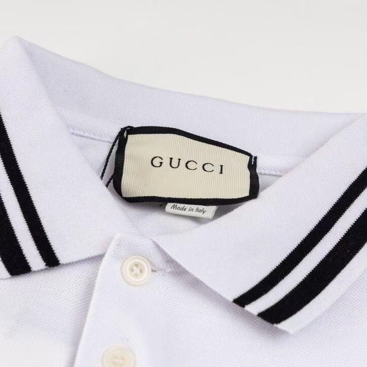 Christian Dior "Striped Logo" Polo Shirt