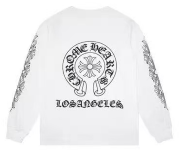 CHROME HEARTS RED HORSE SHOE LOGO SWEATSHIRT WHITE