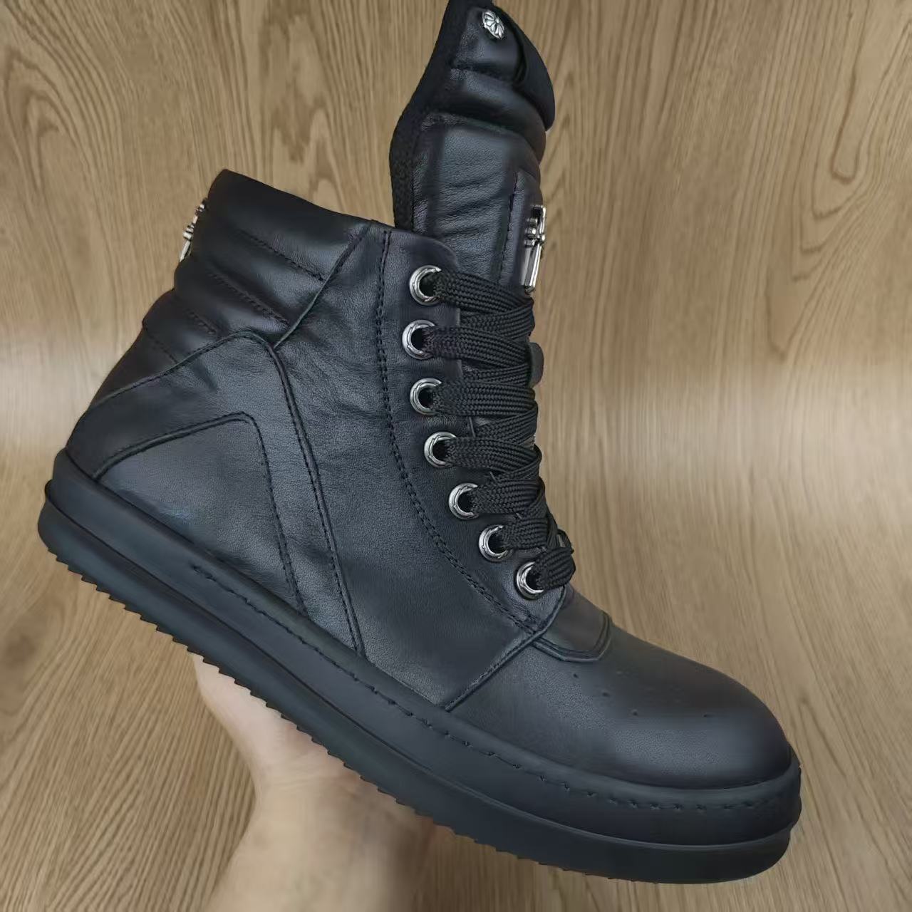 Rick Owens Black High-Top Platform Boots