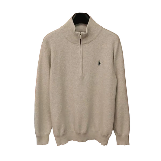 Polo Ralph Lauren Quarter-Zip Sweatshirt in Oatmeal