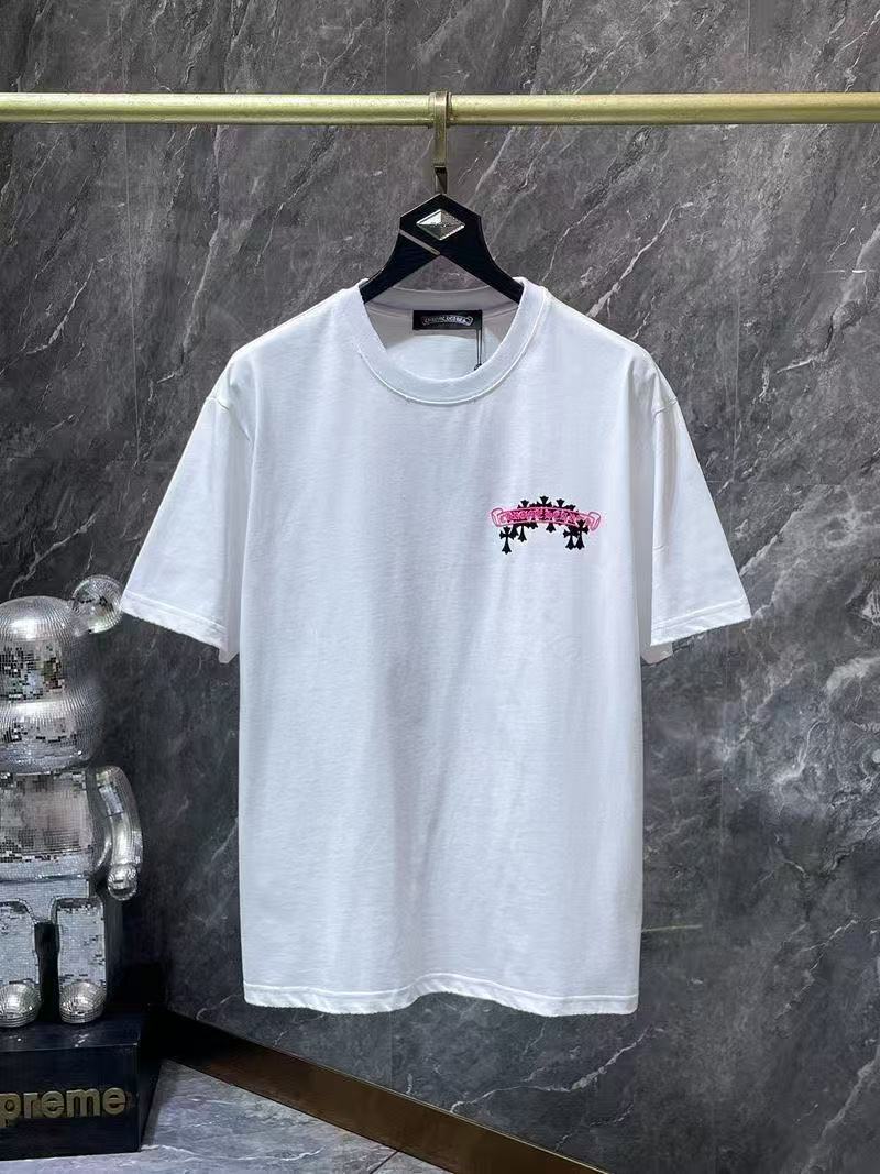 Chrome Hearts Classic Crewneck T-Shirt in White/Pink