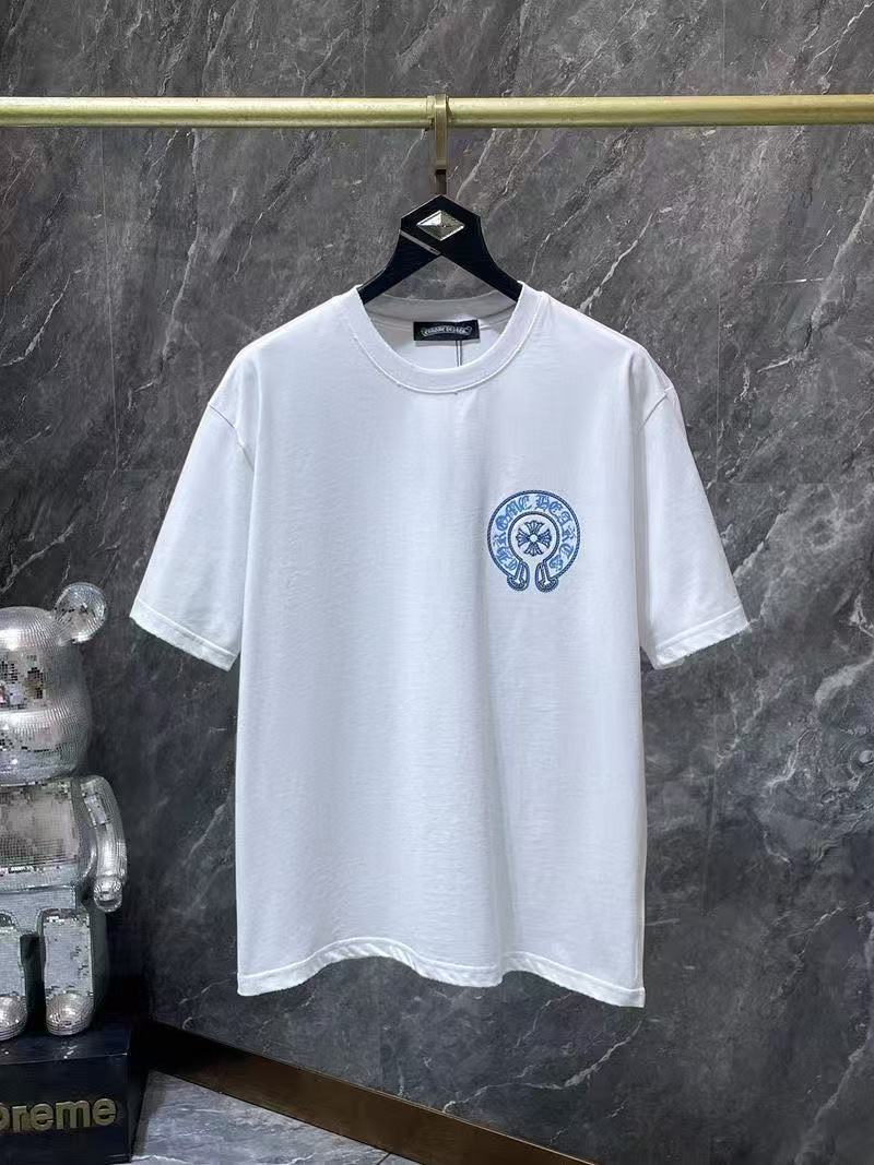 Chrome Hearts Classic Crewneck T-Shirt in White/Blue