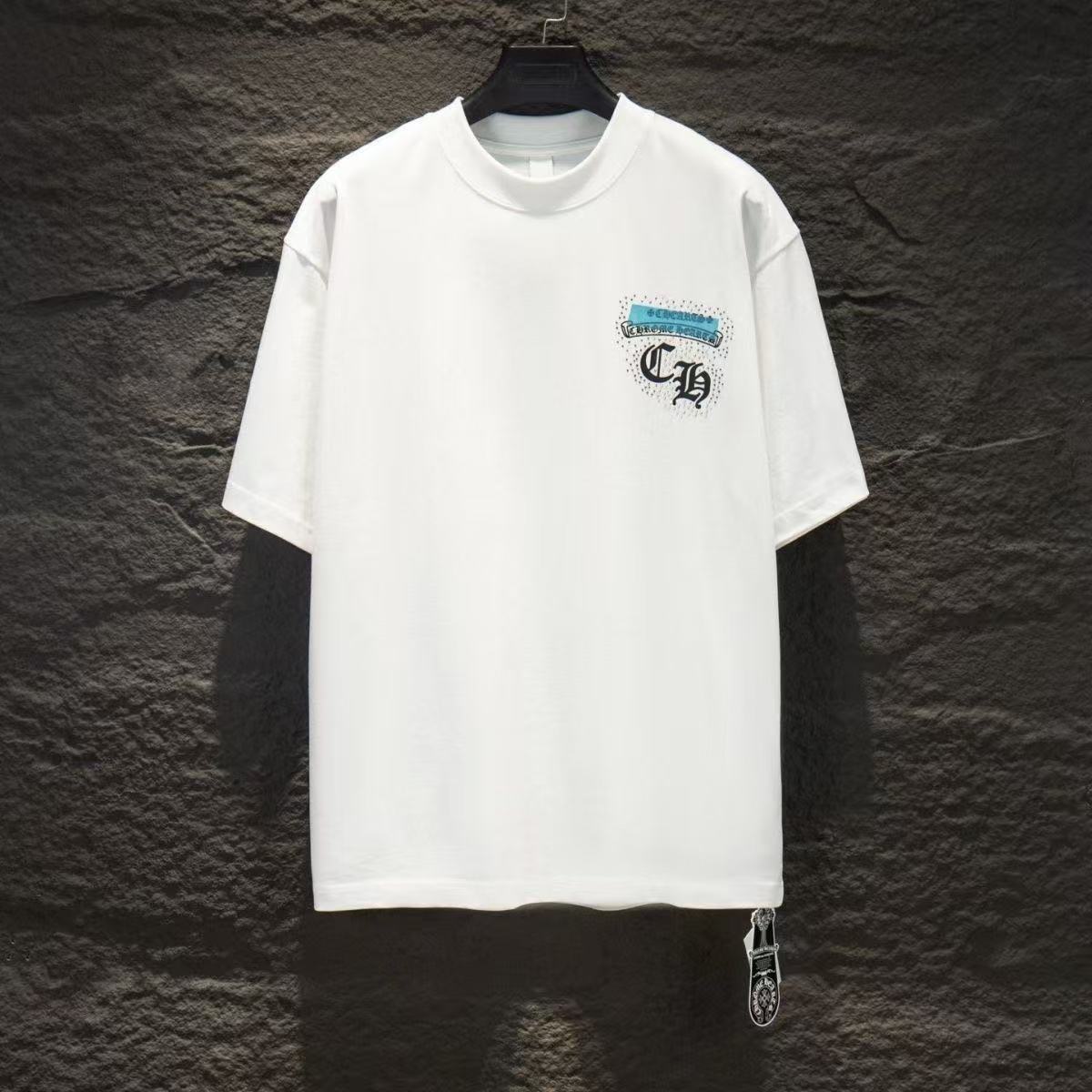 Chrome Hearts Classic Crewneck T-Shirt in White/Blue