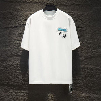 Chrome Hearts Classic Crewneck T-Shirt in White/Blue