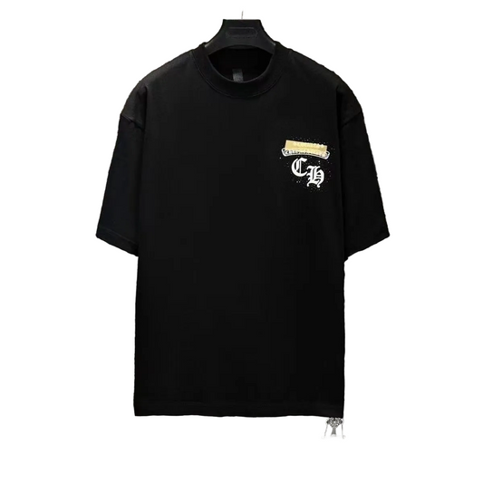 Chrome Hearts Classic Crewneck T-Shirt in Black/Yellow