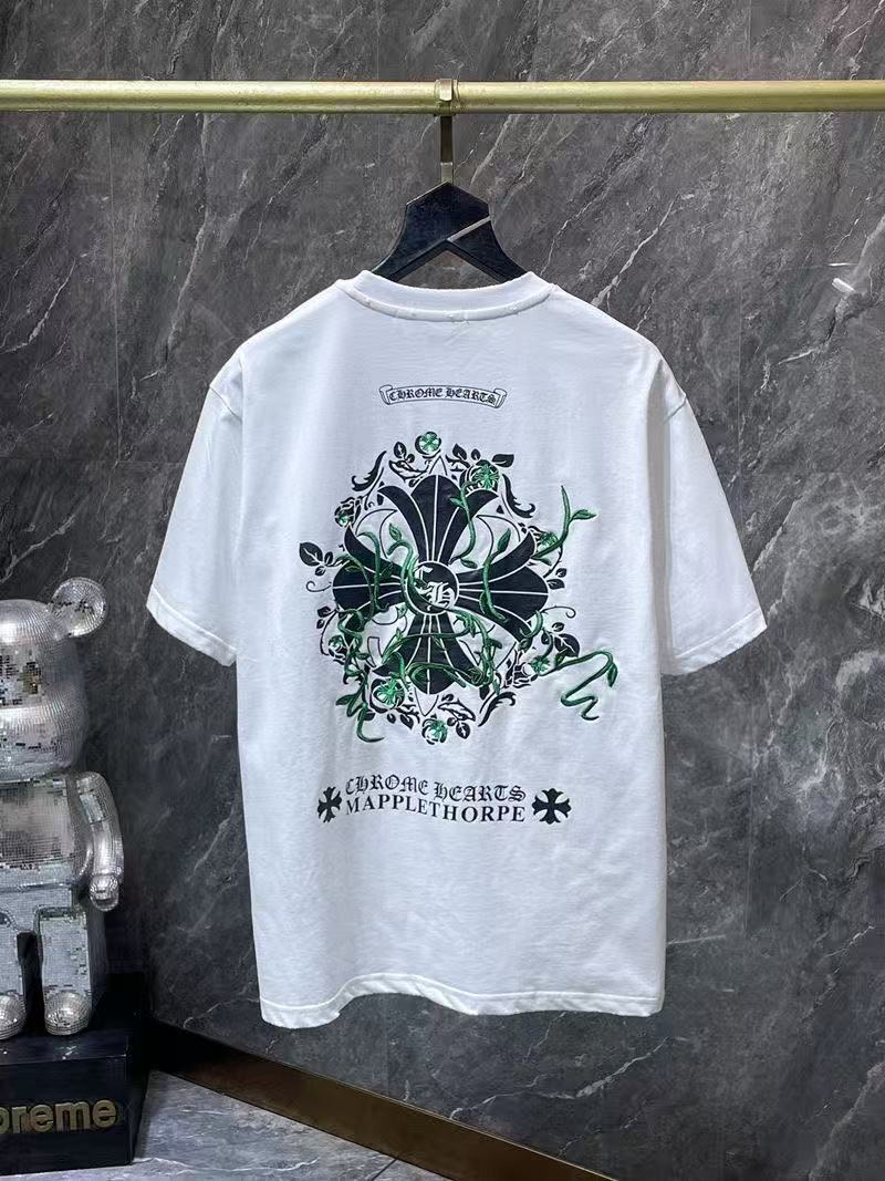 Chrome Hearts Classic Crewneck T-Shirt in White/Green
