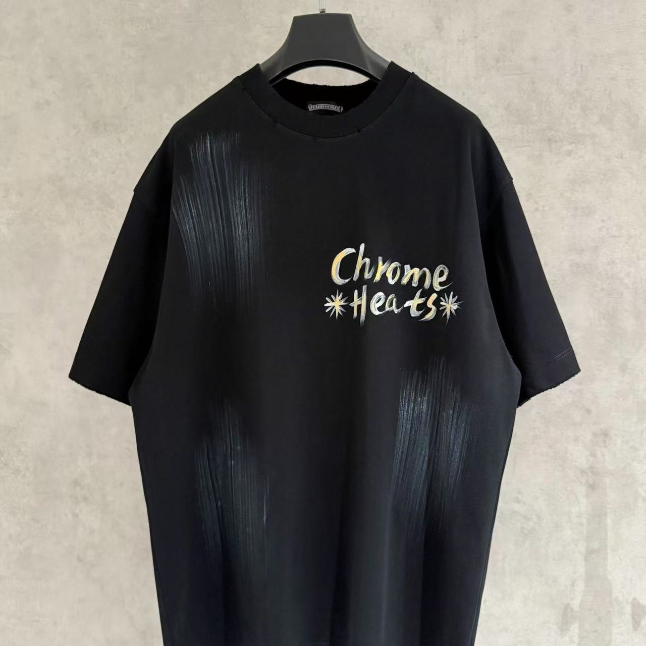 Chrome Hearts Classic Crewneck T-Shirt in White/Black/Yellow