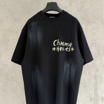 Chrome Hearts Classic Crewneck T-Shirt in White/Black/Yellow