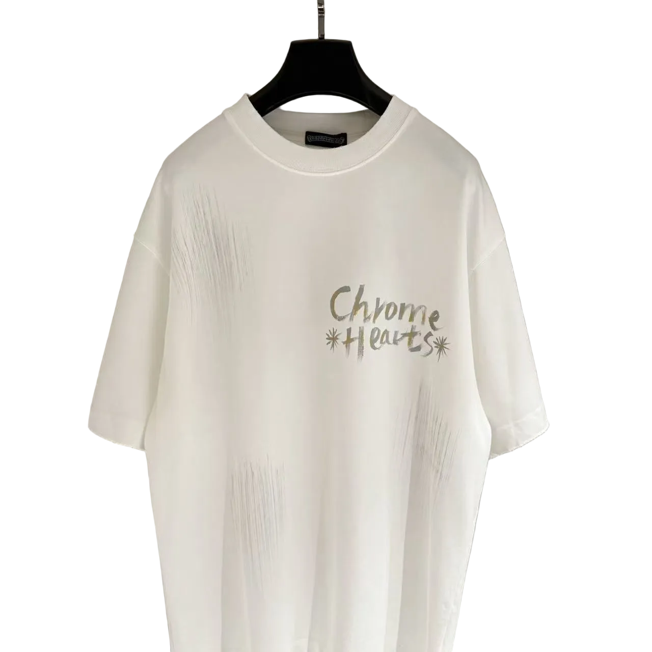 Chrome Hearts Classic Crewneck T-Shirt in White/Grey/Yellow