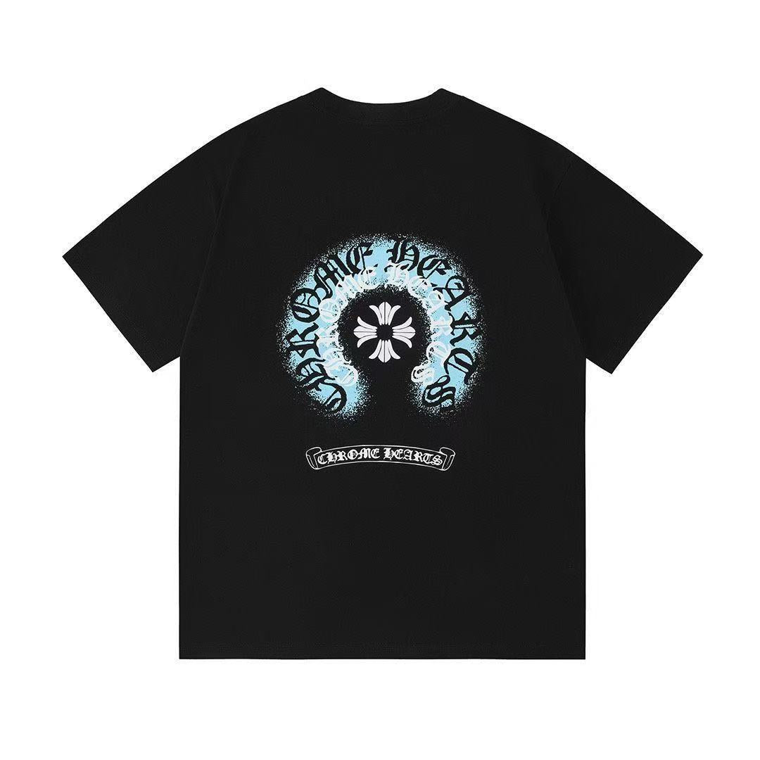 Chrome Hearts Classic Crewneck T-Shirt in Black/Blue