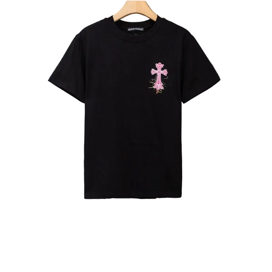 Chrome Hearts Classic Crewneck T-Shirt in Black/Pink
