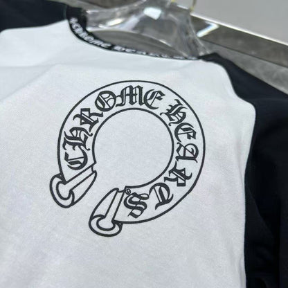 CHROME HEARTS HORSE SHOE LOGO LONGSLEEVE WHITE BLACK