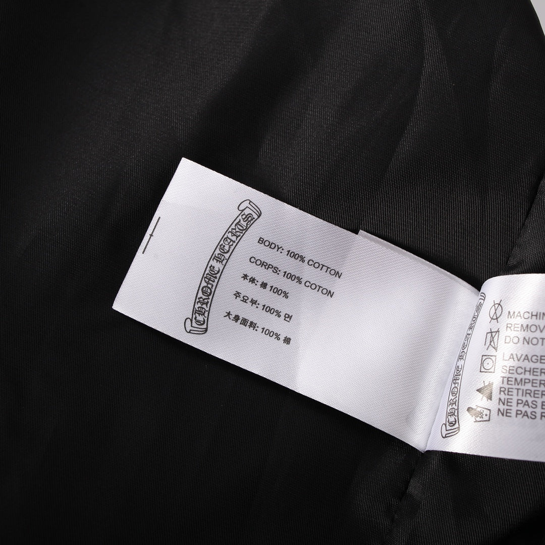 CHROME HEARTS HORSE SHOE LOGO VARSITY JACKET BLACK