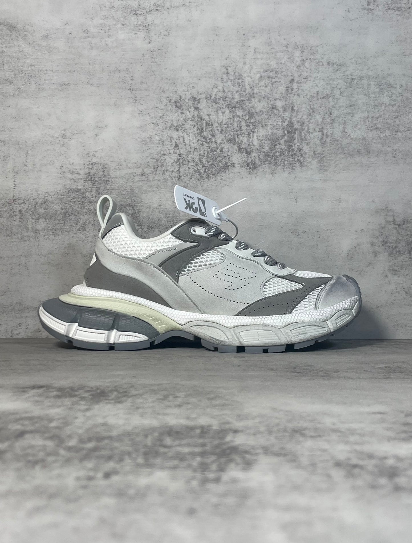 Balenciaga Sneaker in White/Grey: Sculpted Minimalism