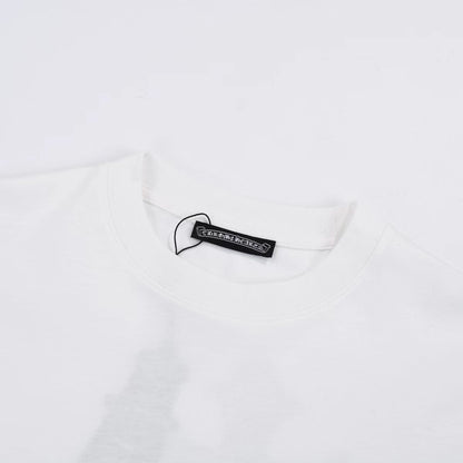 CHROME HEARTS GOLDEN CROSS LOGO T-SHIRT WHITE