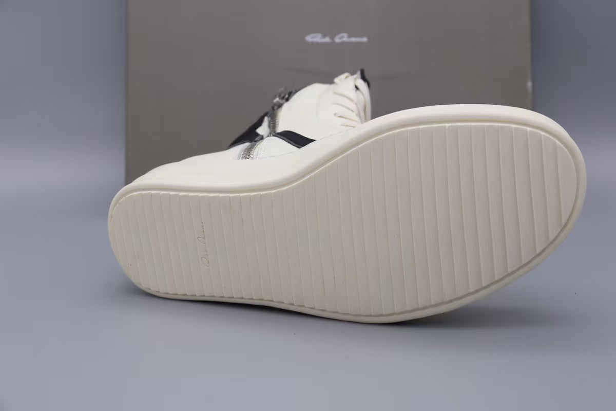 RICK OWENS GEOBASKET MILK BLACK