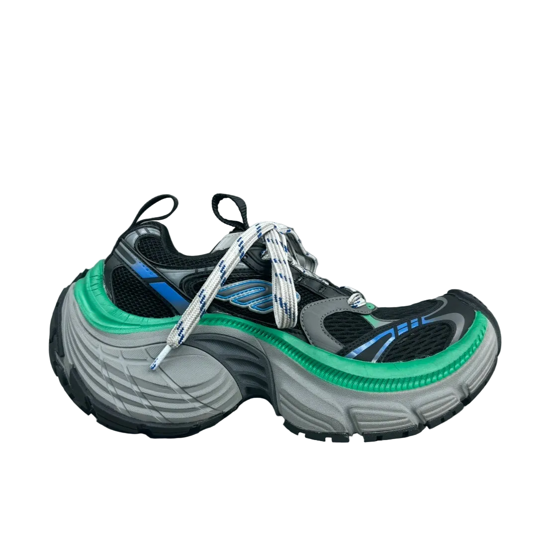 Balenciaga 10XL Sneaker in Black/Blue/Green: Chromatic Tectonics