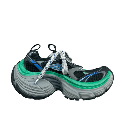 Balenciaga 10XL Sneaker in Black/Blue/Green: Chromatic Tectonics