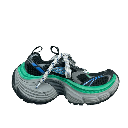 Balenciaga 10XL Sneaker in Black/Blue/Green: Chromatic Tectonics
