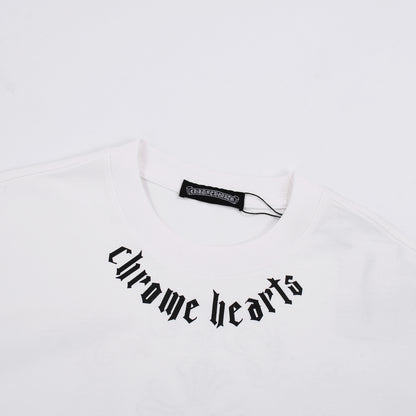 CHROME HEARTS LOGO COLLAR T-SHIRT WHITE