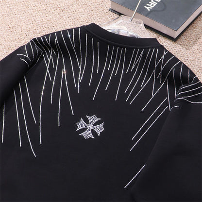 CHROME HEARTS RHINESTONE DESIGN SWEATSHIRT BLACK