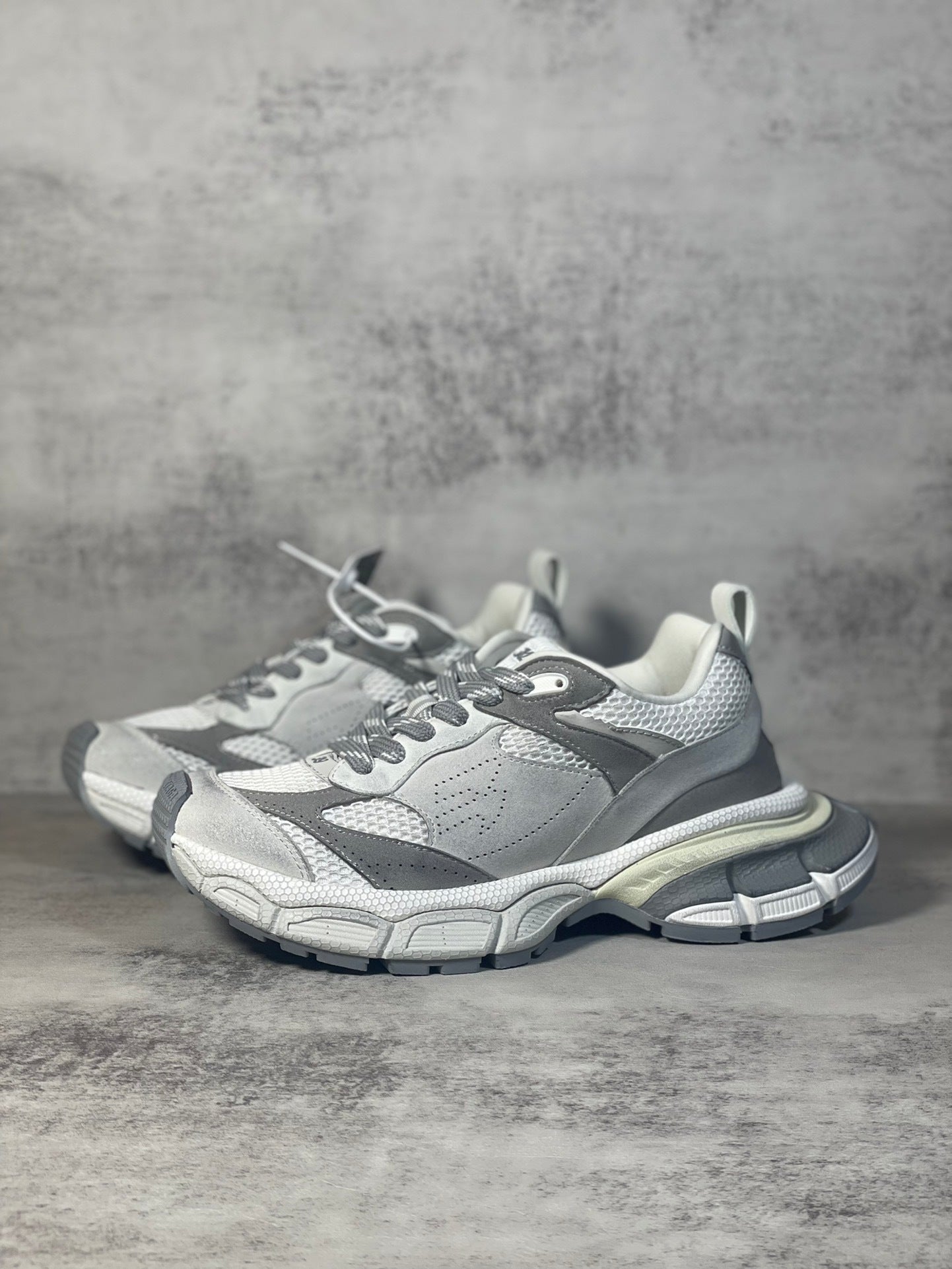 Balenciaga Sneaker in White/Grey: Sculpted Minimalism