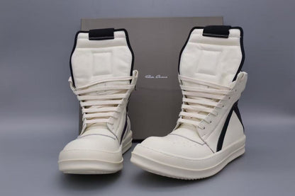 RICK OWENS GEOBASKET MILK BLACK
