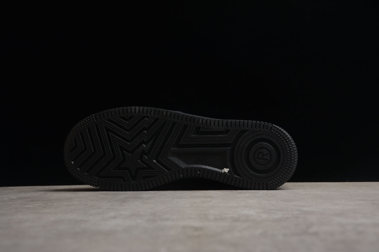 BAPE STA Low-Top Black Croc-Embossed Sneakers