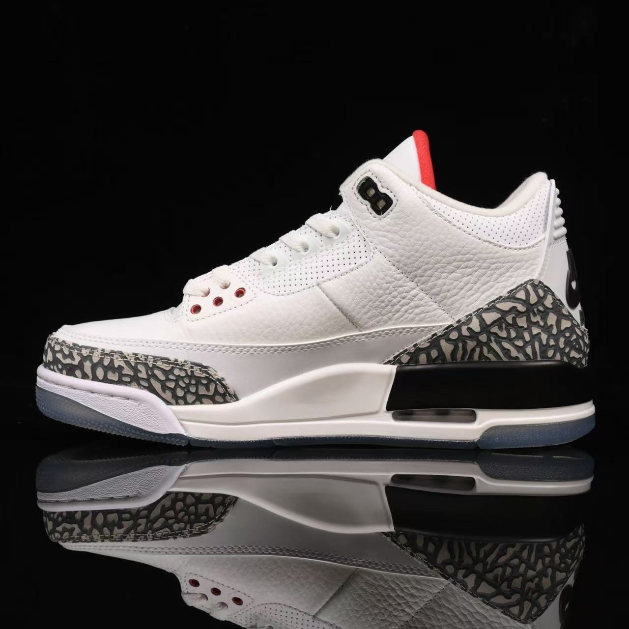 AIR JORDAN 3 RETRO FREE THROW LINE WHITE CEMENT WHITE/BLACK