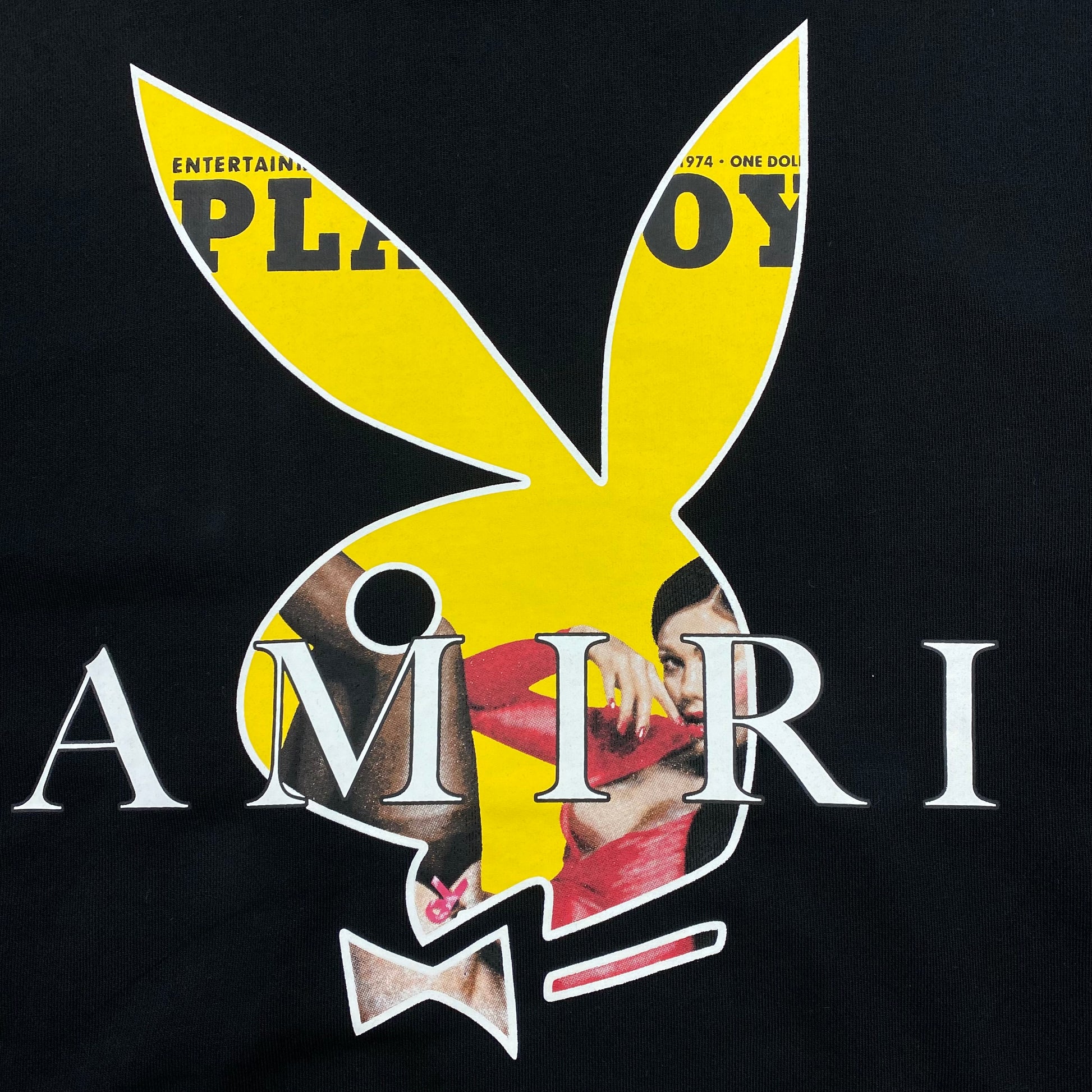 AMIRI PLAYBOY LOGO HOODIE BLACK YELLOW - Prime Reps
