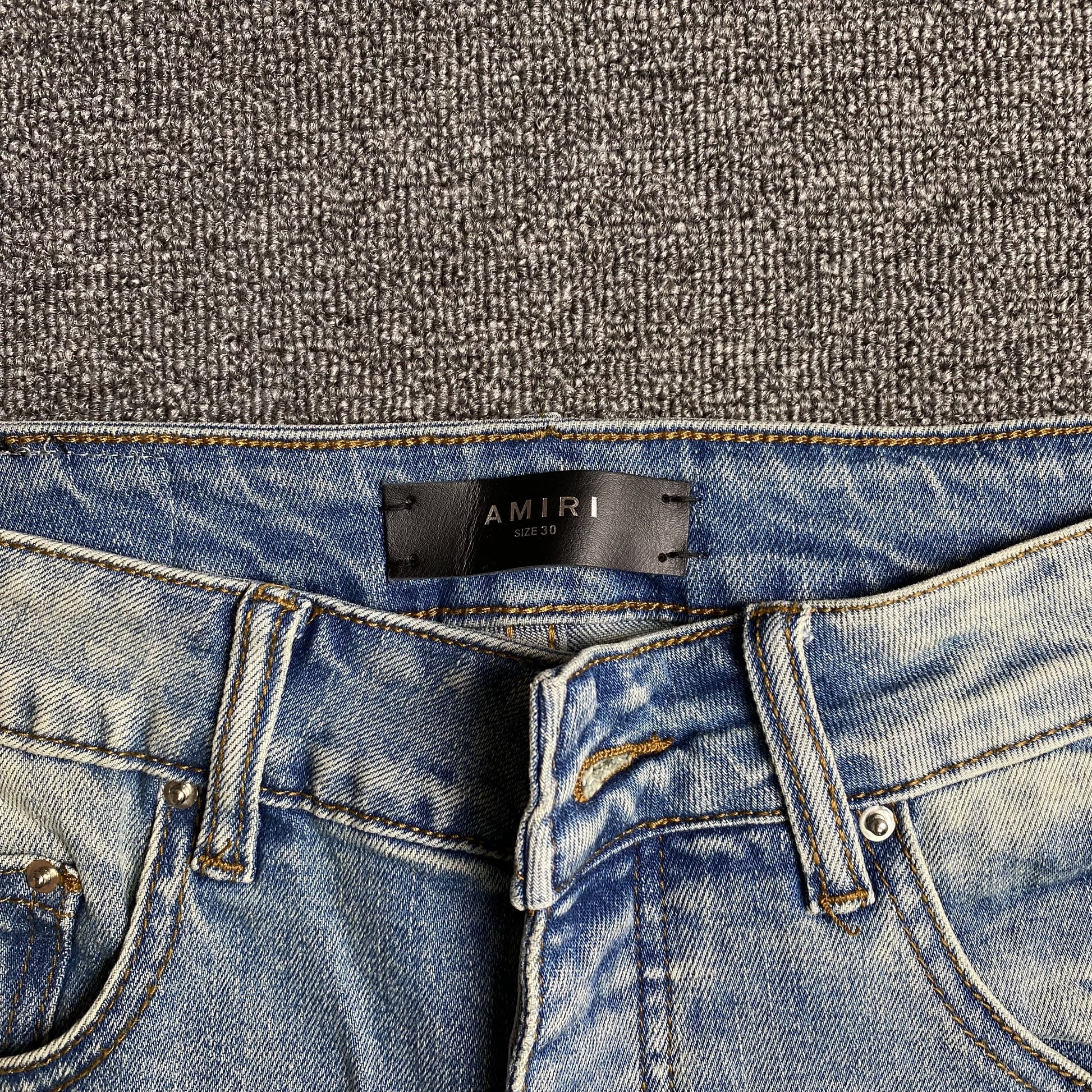 AMIRI VARSITY LOGO JEANS - Prime Reps