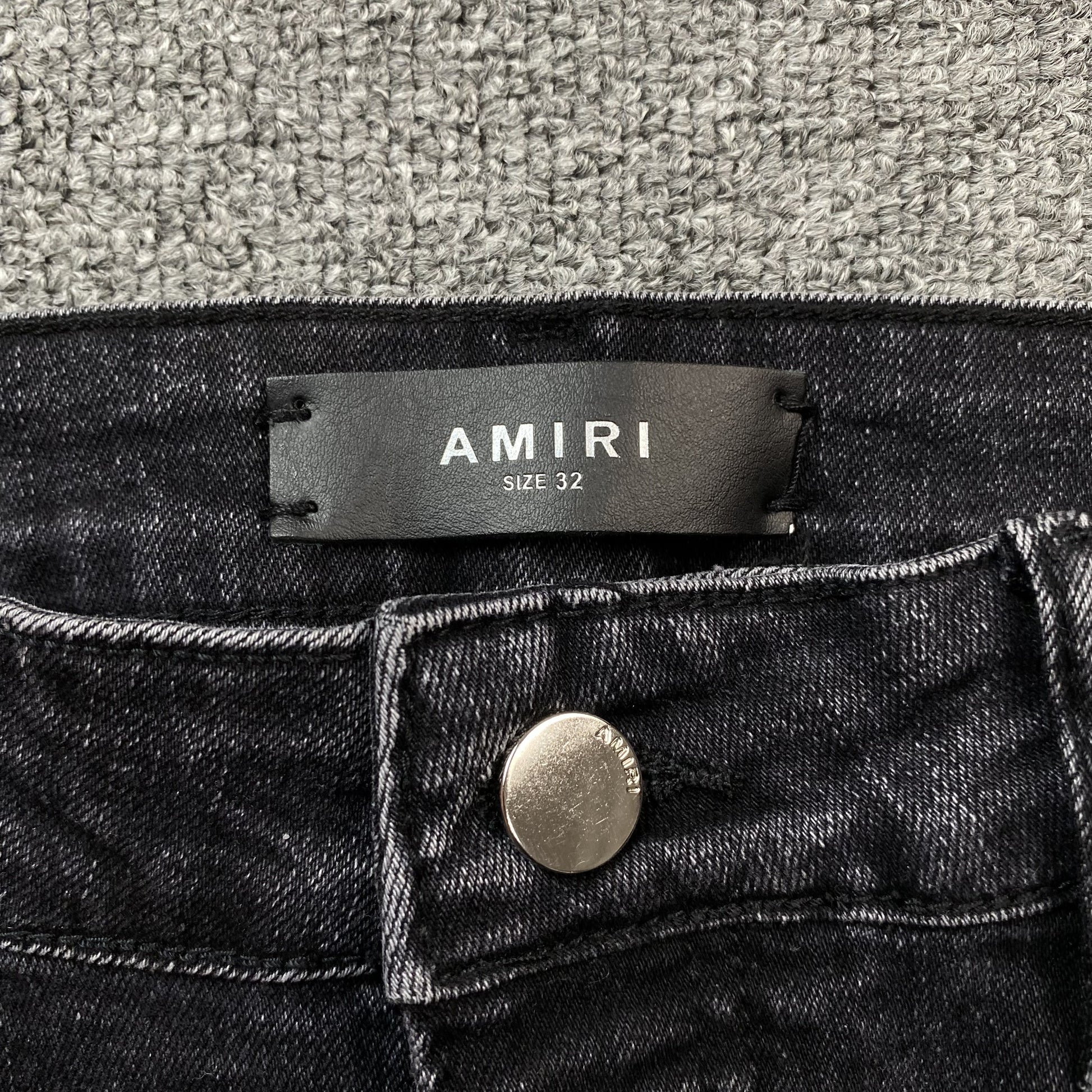 AMIRI VARSITY LOGO REPAIR JEANS - Prime Reps
