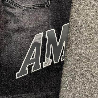 AMIRI VARSITY LOGO REPAIR JEANS - Prime Reps