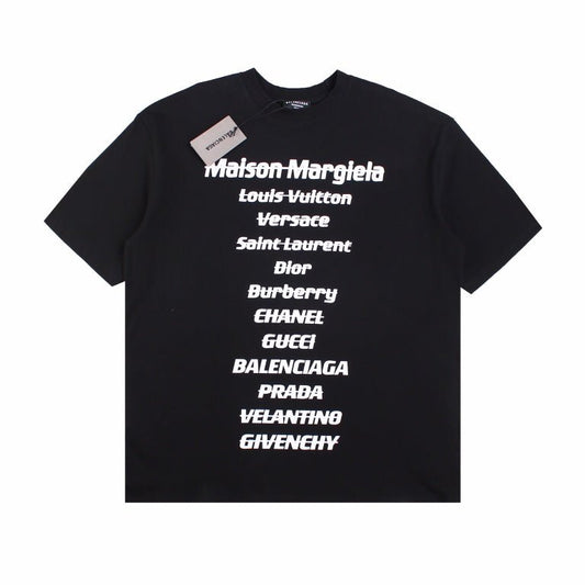 BALENCIAGA DESIGNER NAMES T-SHIRT BLACK - Prime Reps