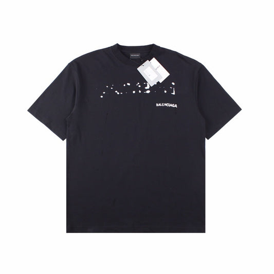 BALENCIAGA DISTRESSED LOGO T-SHIRT BLACK - Prime Reps