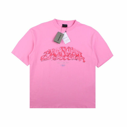 BALENCIAGA GRAFFITI T-SHIRT PINK - Prime Reps