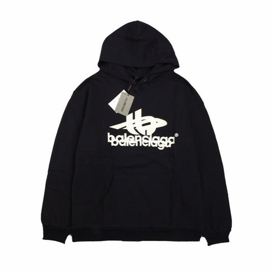 BALENCIAGA GRAPHIC LOGO HOODIE BLACK - Prime Reps