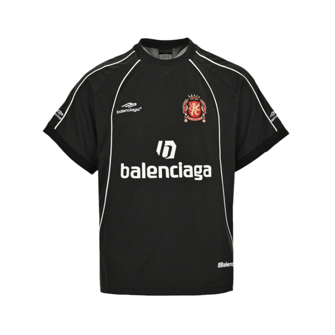 BALENCIAGA SOCCER LOGO T-SHIRT BLACK - Prime Reps