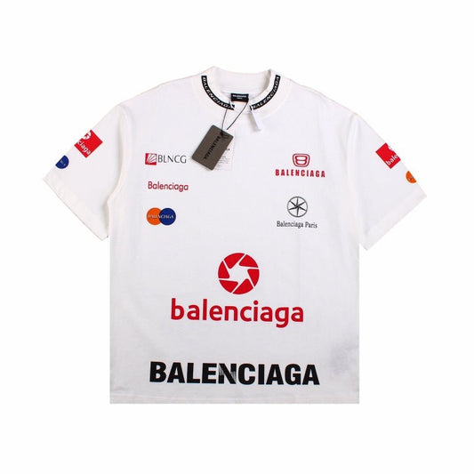 BALENCIAGA SPONSOR LOGO T-SHIRT WHITE - Prime Reps
