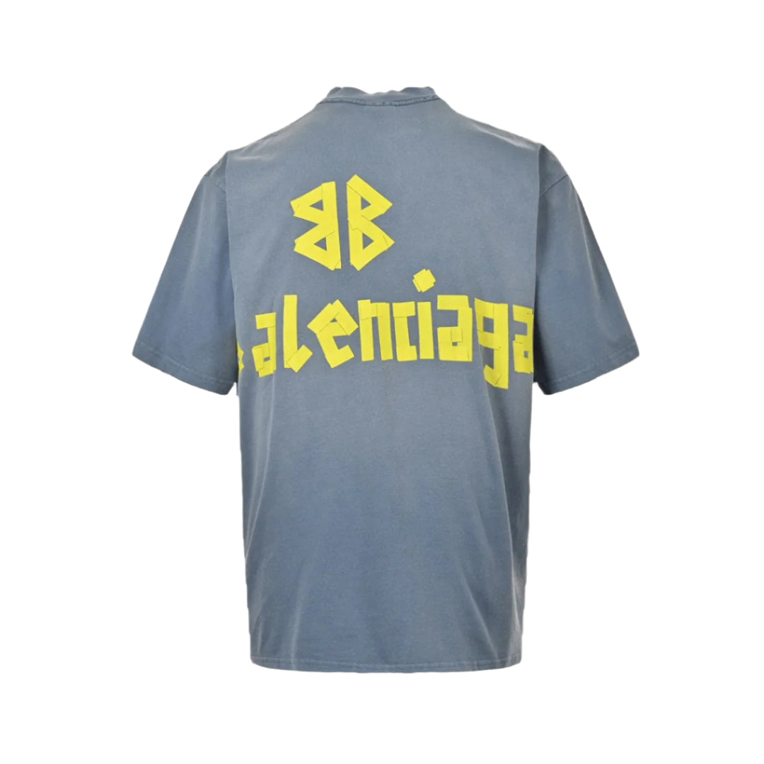 BALENCIAGA VINTAGE LOGO T-SHIRT BLUE - Prime Reps