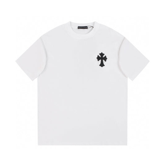 CHROME HEARTS BLACK CROSS T-SHIRT WHITE - Prime Reps