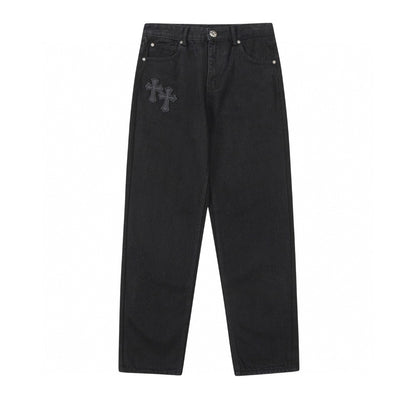 CHROME HEARTS DOUBLE CROSS JEANS BLACK - Prime Reps