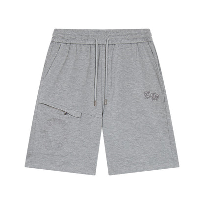CHROME HEARTS HORSE SHOE LOGO SHORTS GREY - Prime Reps