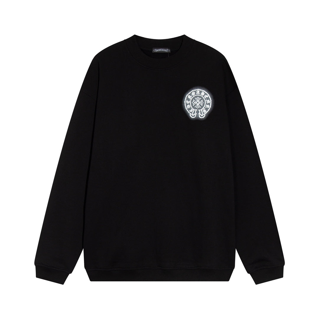 CHROME HEARTS HORSE SHOE LOGO SWEATSHIRT BLACK - Prime reps