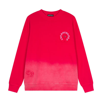 CHROME HEARTS HORSE SHOE LOGO SWEATSHIRT GRADIENT RED - Prime Reps