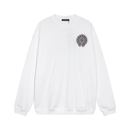 CHROME HEARTS HORSE SHOE LOGO SWEATSHIRT WHITE - Prime Reps